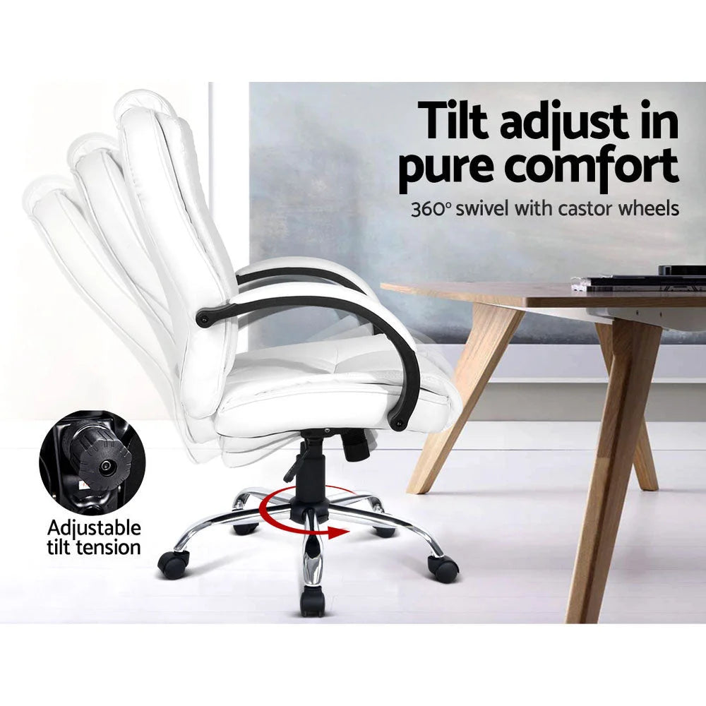 Office Gaming Chair Computer Executive PU Leather Seating