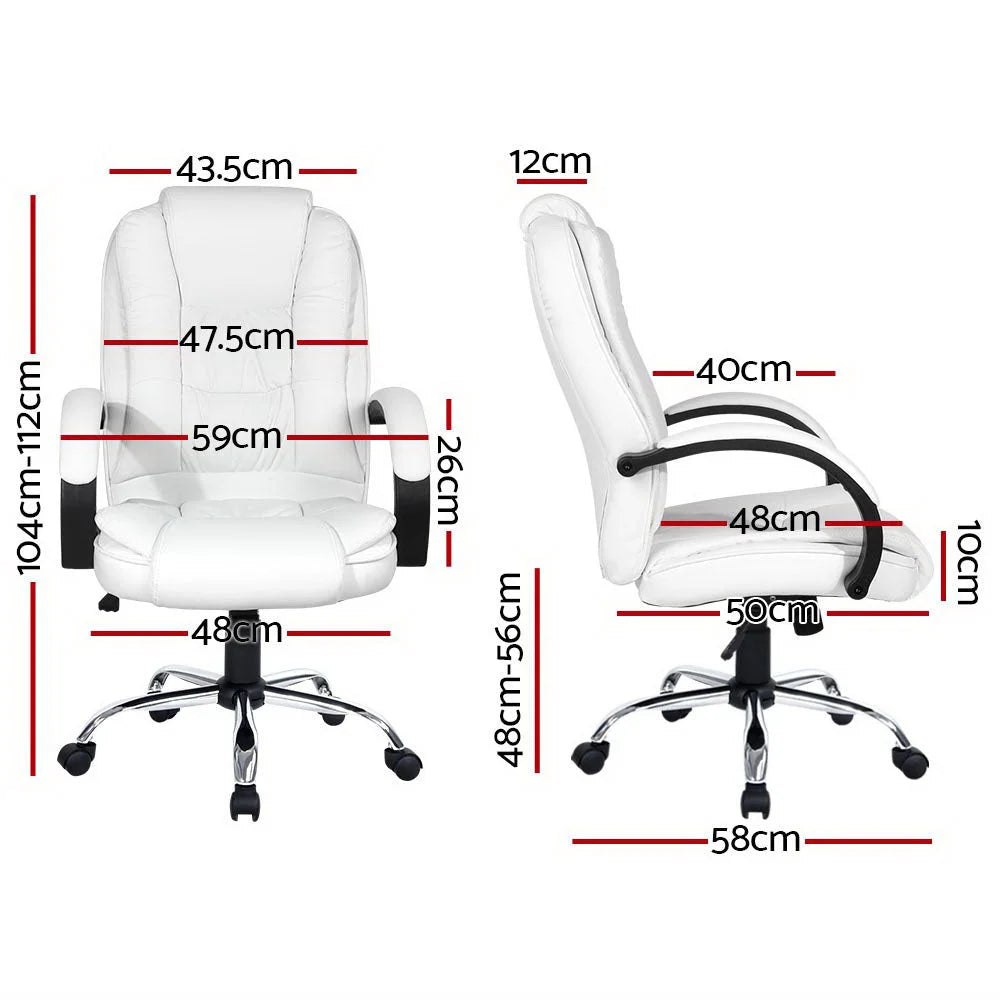 Office Gaming Chair Computer Executive PU Leather Seating