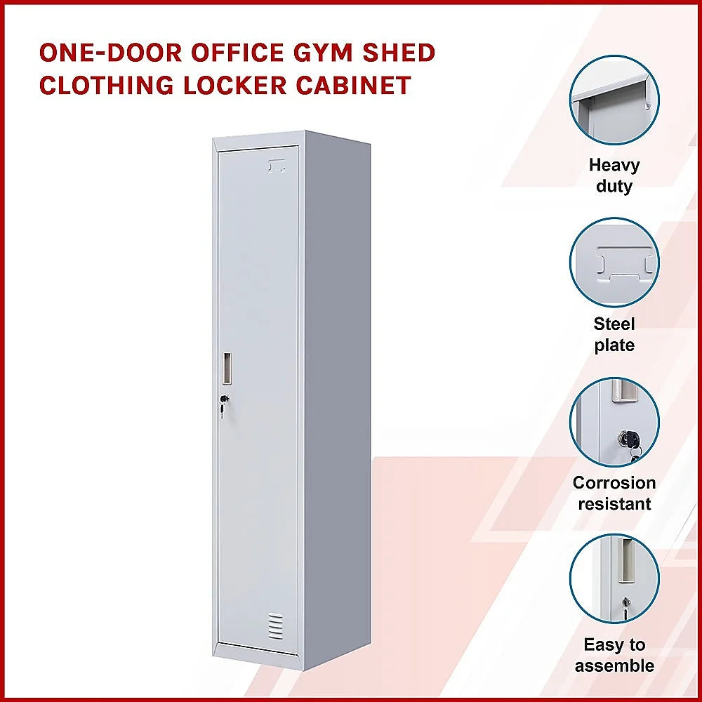 Office Gym Shed Clothing Locker Cabinet One-Door Standard