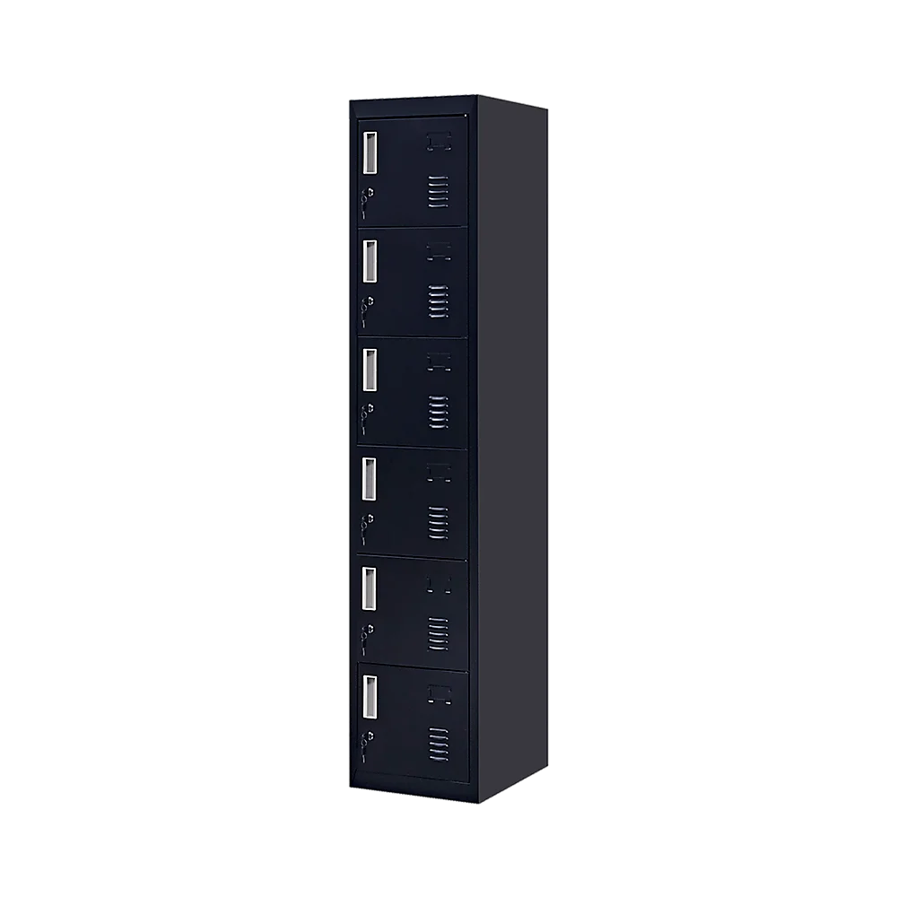 Office Gym Shed School Storage Locker 6-Door Standard Lock