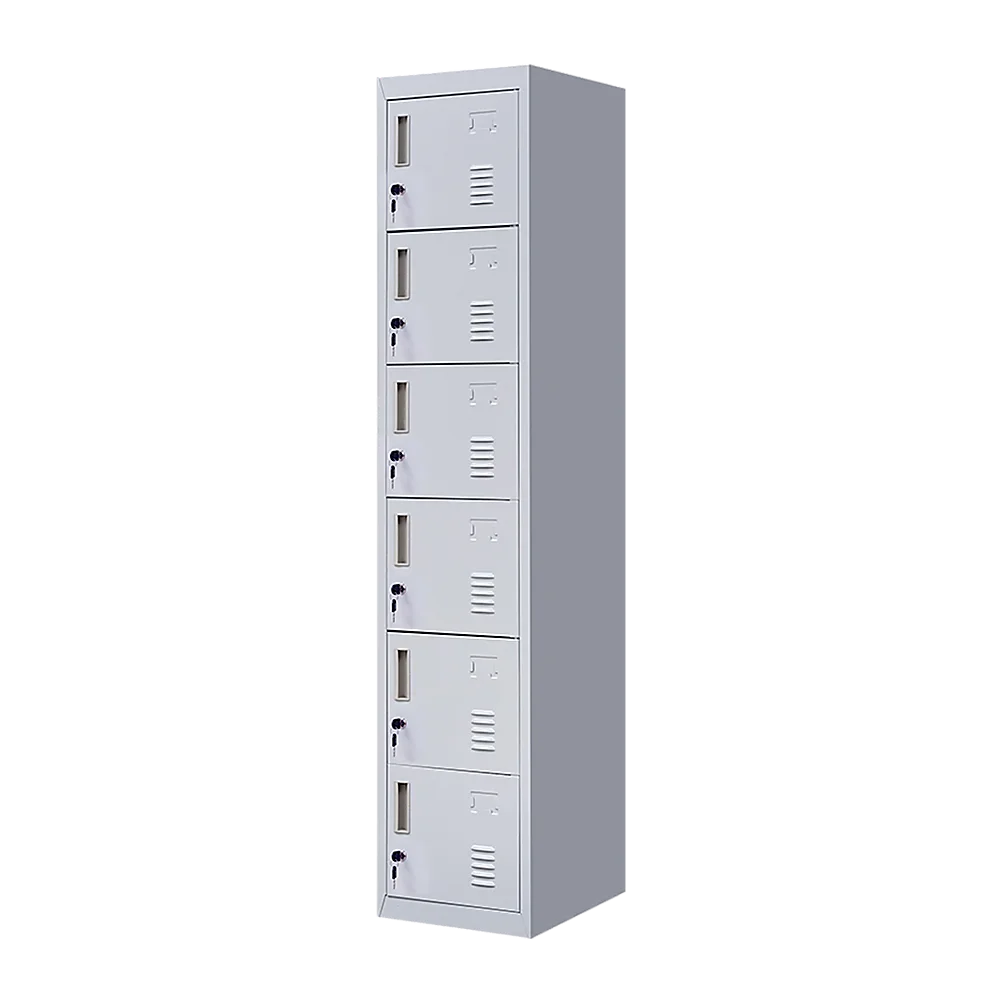 Office Gym Shed School Storage Locker 6-Door Standard Lock