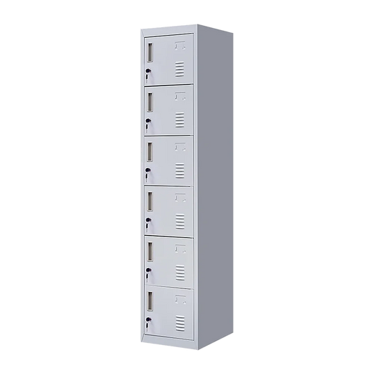 Office Gym Shed School Storage Locker 6-Door Standard Lock