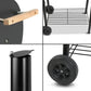 Offset bbq smoker with colour matched pieces and support fittings