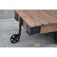 OLD RAILWAY SLEEPER INDUSTRIAL CART COFFEE TABLE