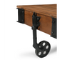 OLD RAILWAY SLEEPER INDUSTRIAL CART COFFEE TABLE