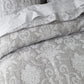 Olivia Grey Polyester Cotton Jacquard Coverlet Set