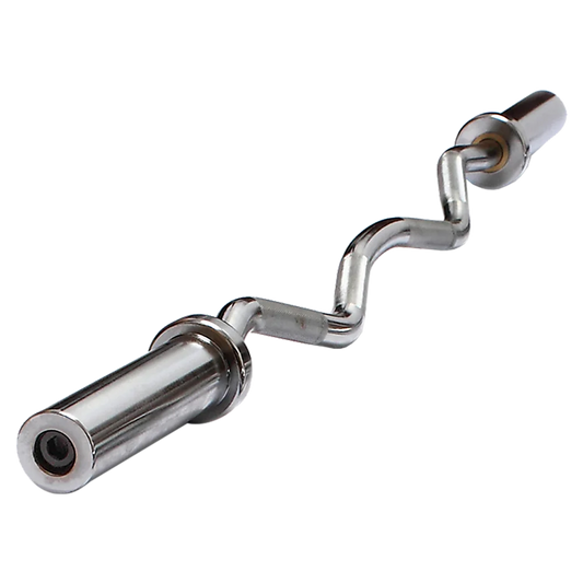 Olympic Curl Bar Barbell Chrome Heavy Duty EZ with Spring
