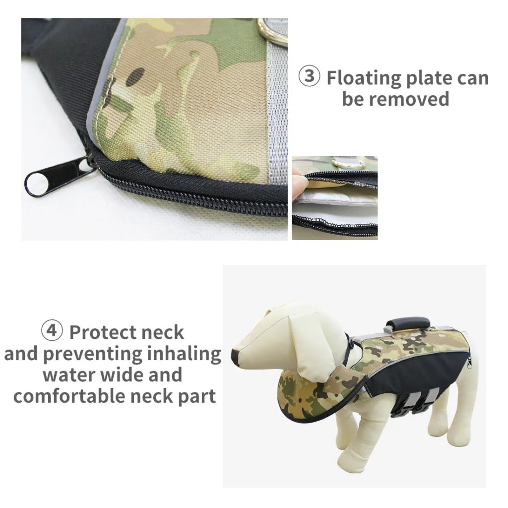 Ondoing Dog Life Jacket Lifesaver Pet Safety Vest Swimming