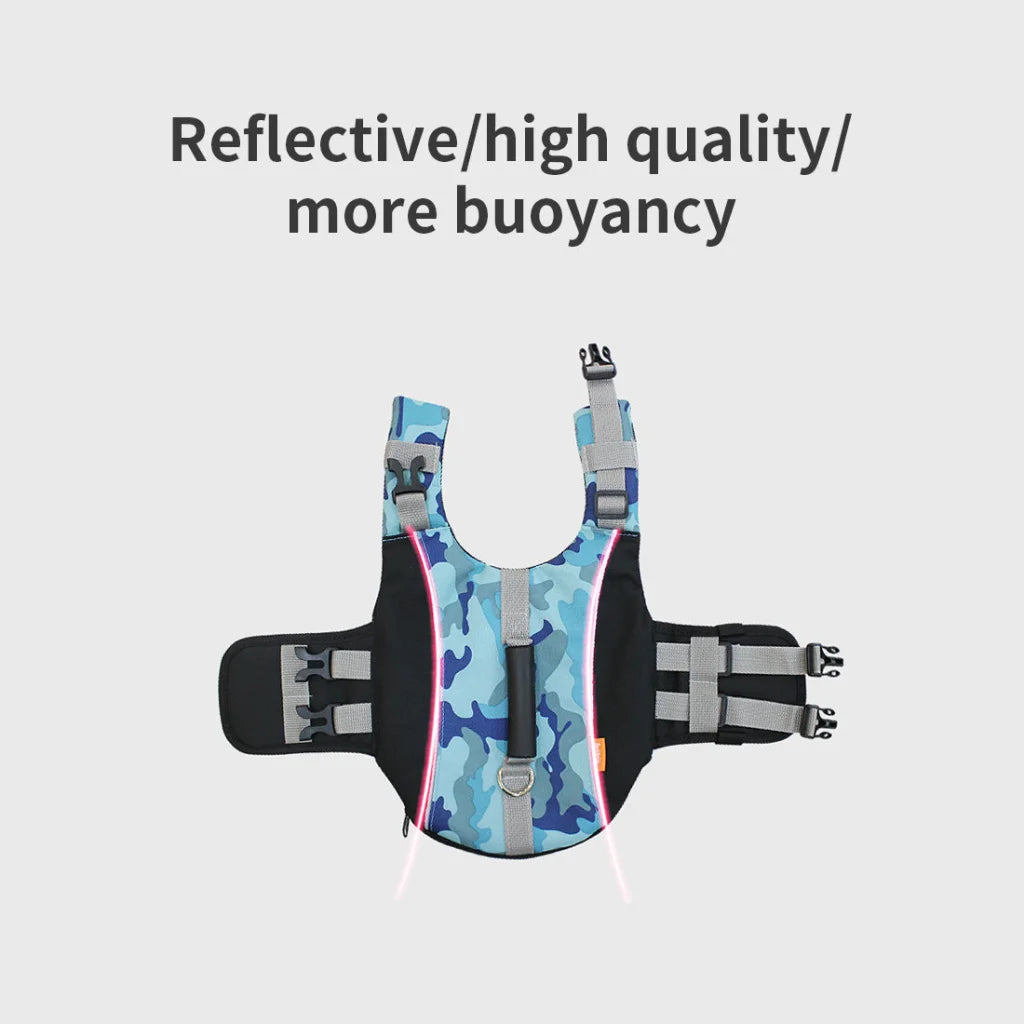 Ondoing Dog Life Jacket Lifesaver Pet Safety Vest Swimming