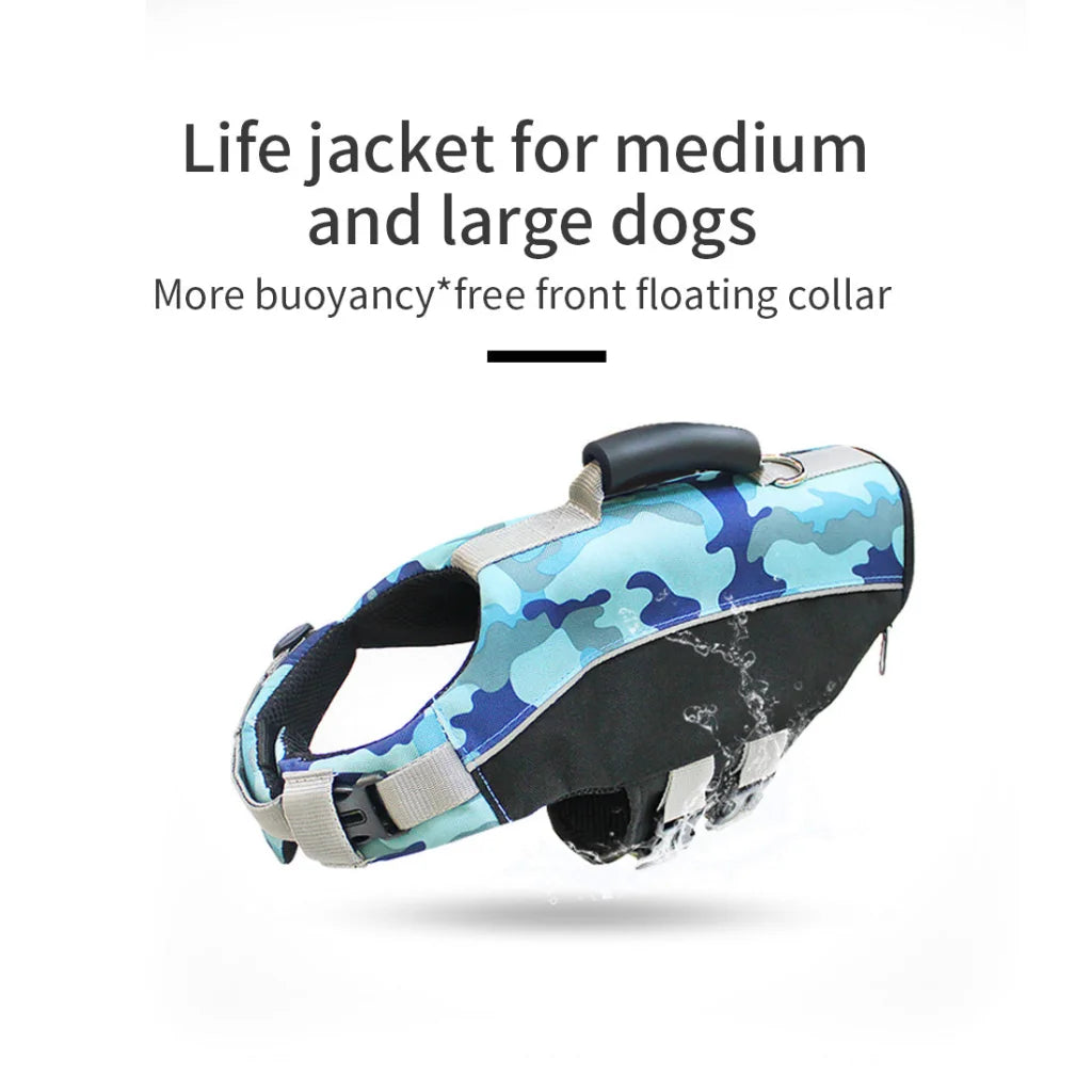 Ondoing Dog Life Jacket Lifesaver Pet Safety Vest Swimming