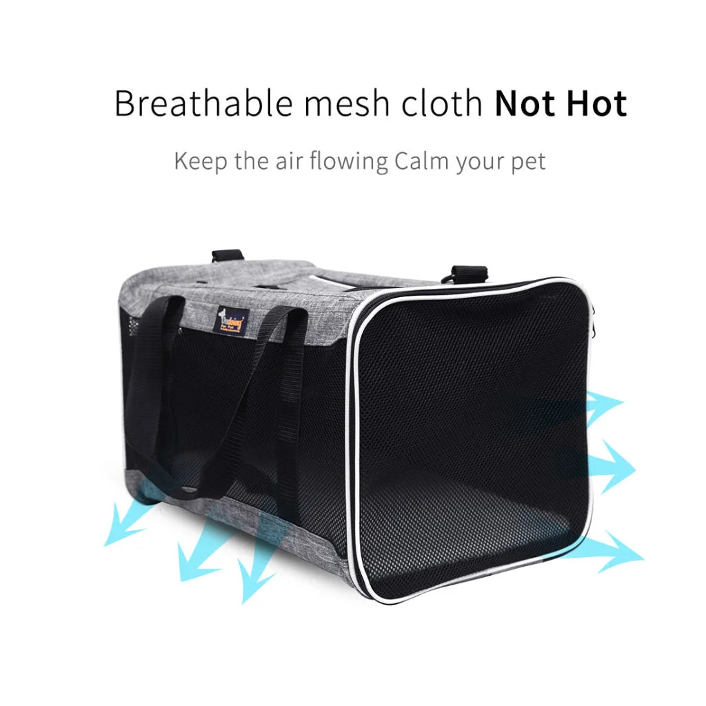 Ondoing Foldable Pet Carrier Bag Cat Dog Soft Crate Cage