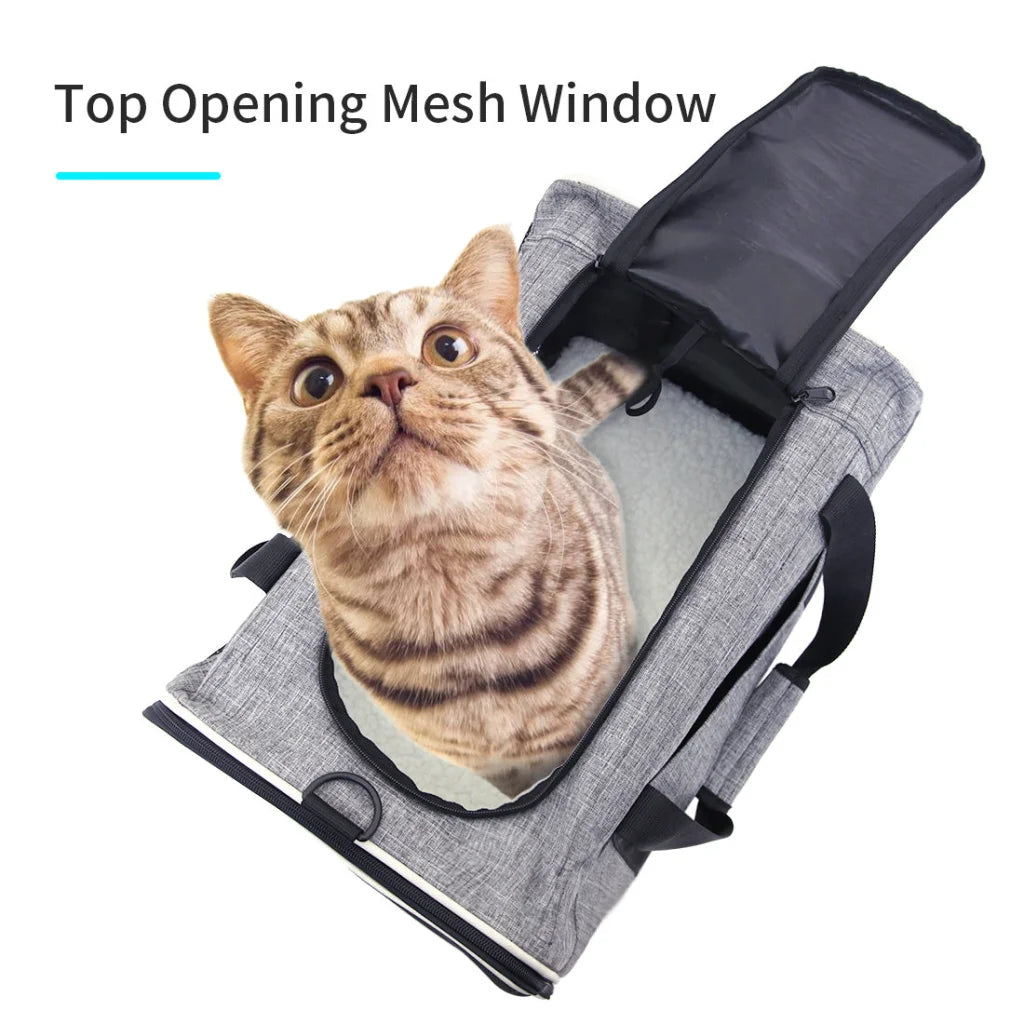 Ondoing Foldable Pet Carrier Bag Cat Dog Soft Crate Cage