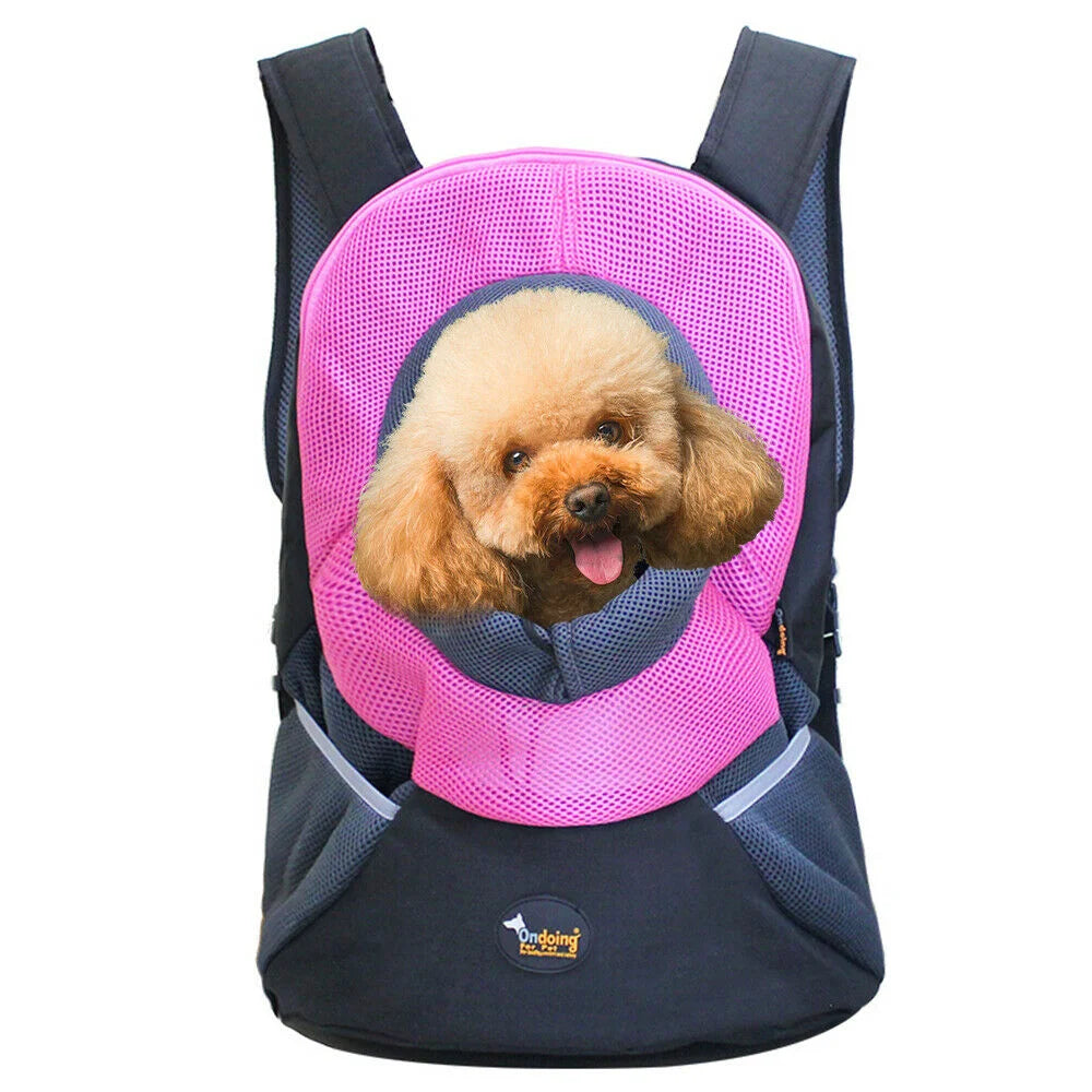 Ondoing Pet Carrier Backpack Adjustable Dog Puppy Cat Front