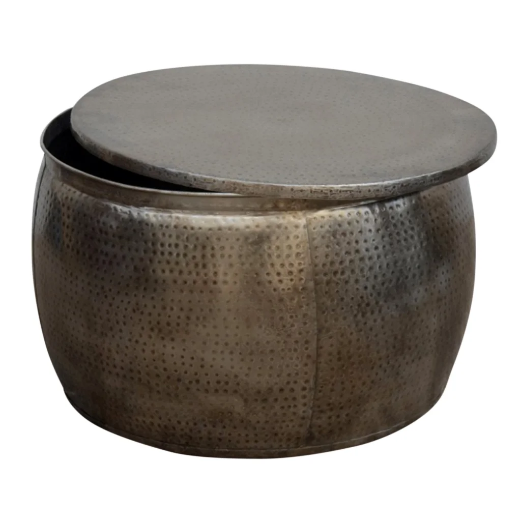 OPEN TOP HAND FORGED METAL COFFEE TABLE - Furniture >