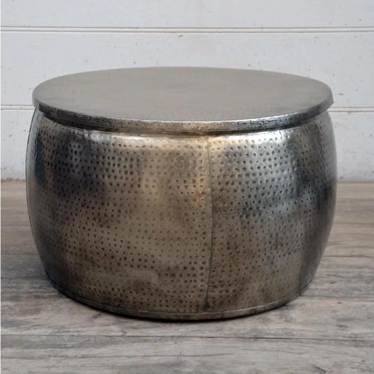 OPEN TOP HAND FORGED METAL COFFEE TABLE