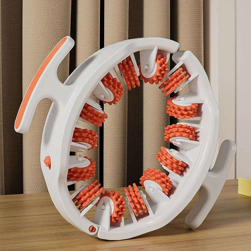 Orange and White Adjustable 3D Leg & Body Roller Massager