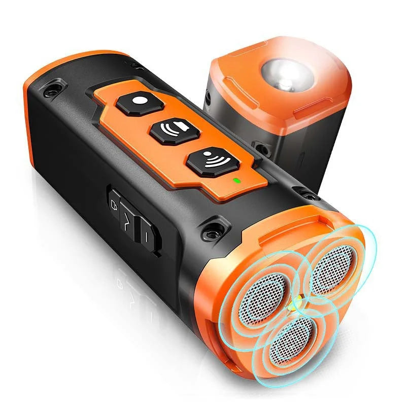 Orange Multifunctional Ultrasonic Dog Repeller & Flashlight