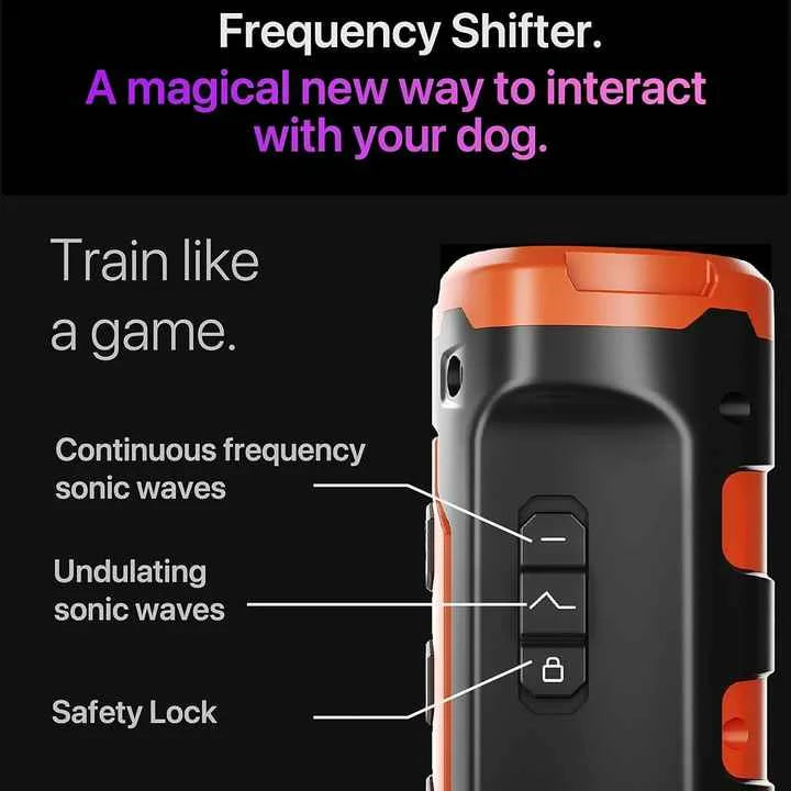 Orange Multifunctional Ultrasonic Dog Repeller & Flashlight