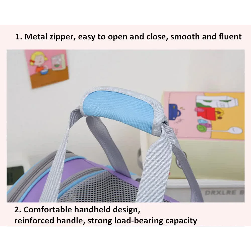 Orange Portable Pet Carrier Backpack - Spacious Breathable