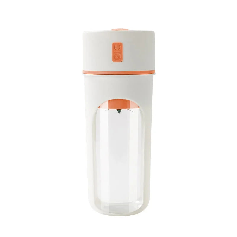 Orange Portable USB Rechargeable Juicer Bottle - 2-in-1