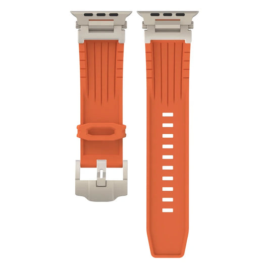 Orange Rugged Tactical Silicone Strap for Apple Watch Ultra