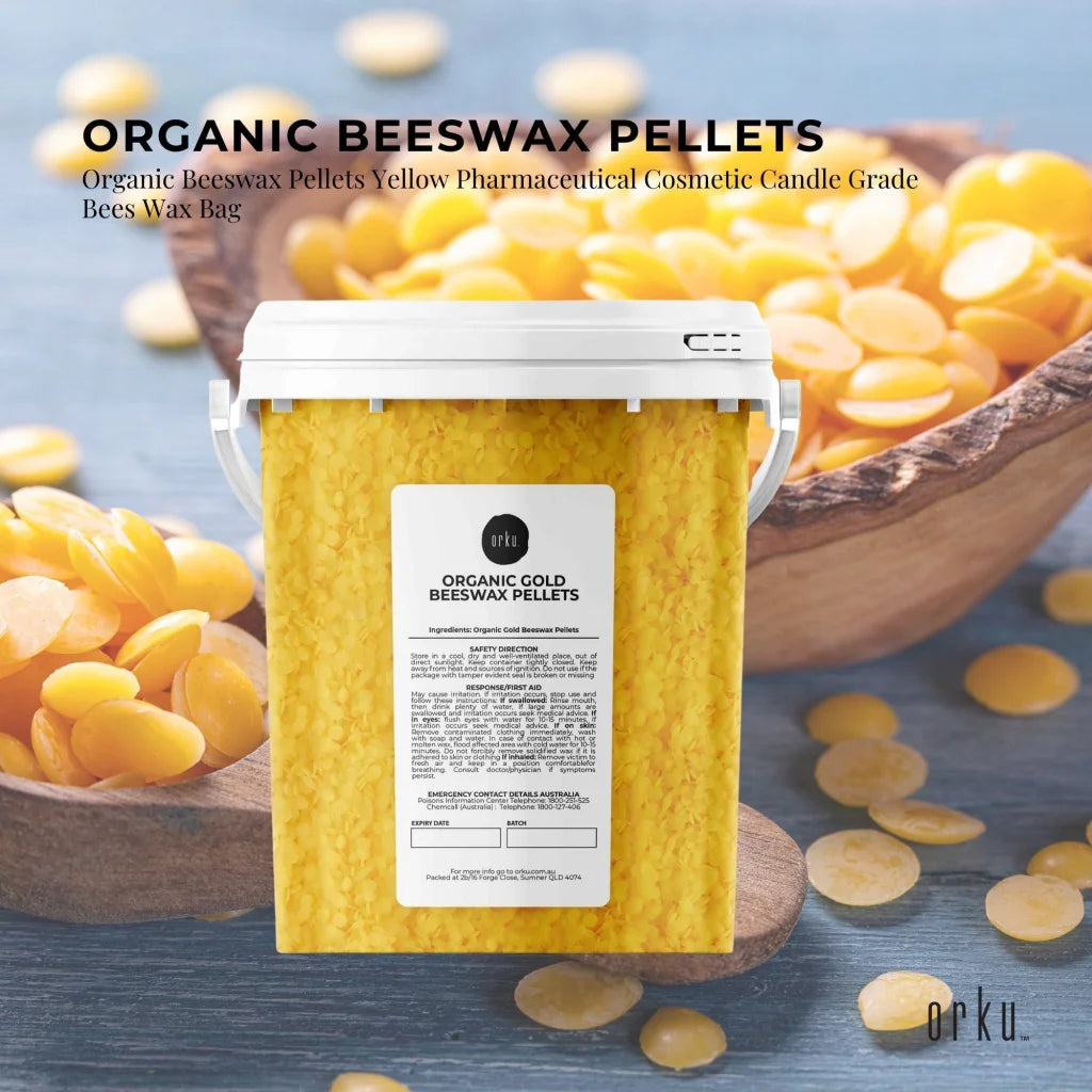 Organic Beeswax Pellets 500g Tub Pharmaceutical Cosmetic