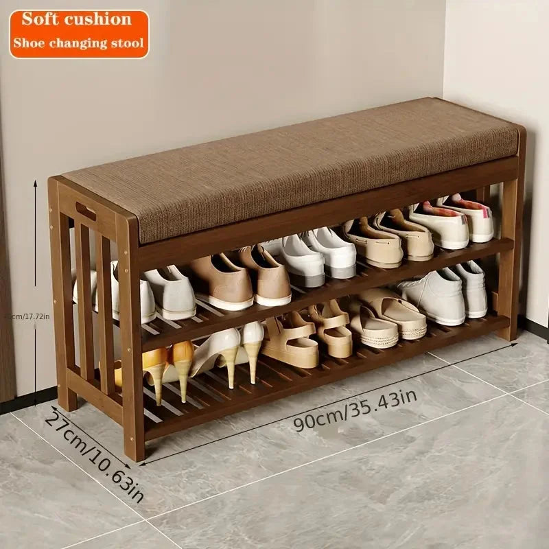 Organizer & Dustproof Storage Shoe Rack - 2-Tier - Home &