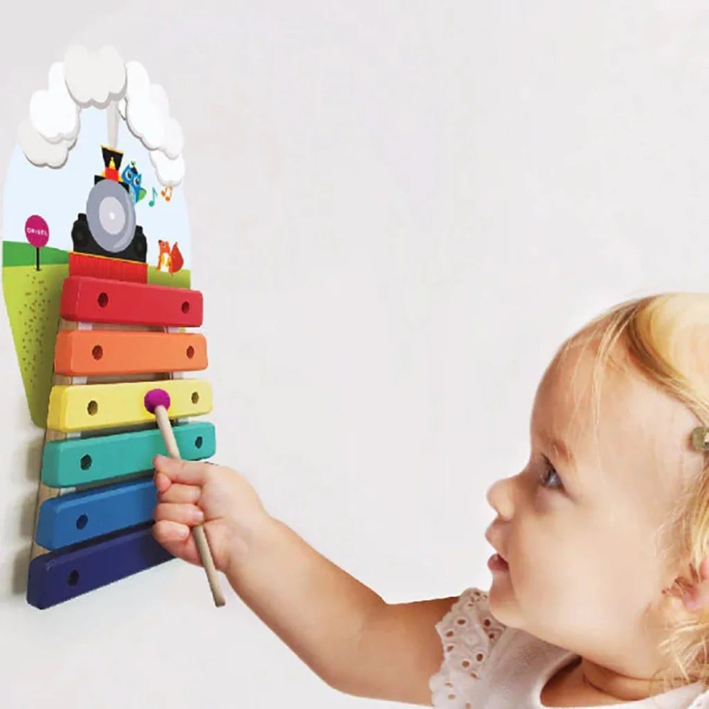 Oribel VertiPlay Wall Toy:  Musical Rail Track Xylophone-1973194205782216705