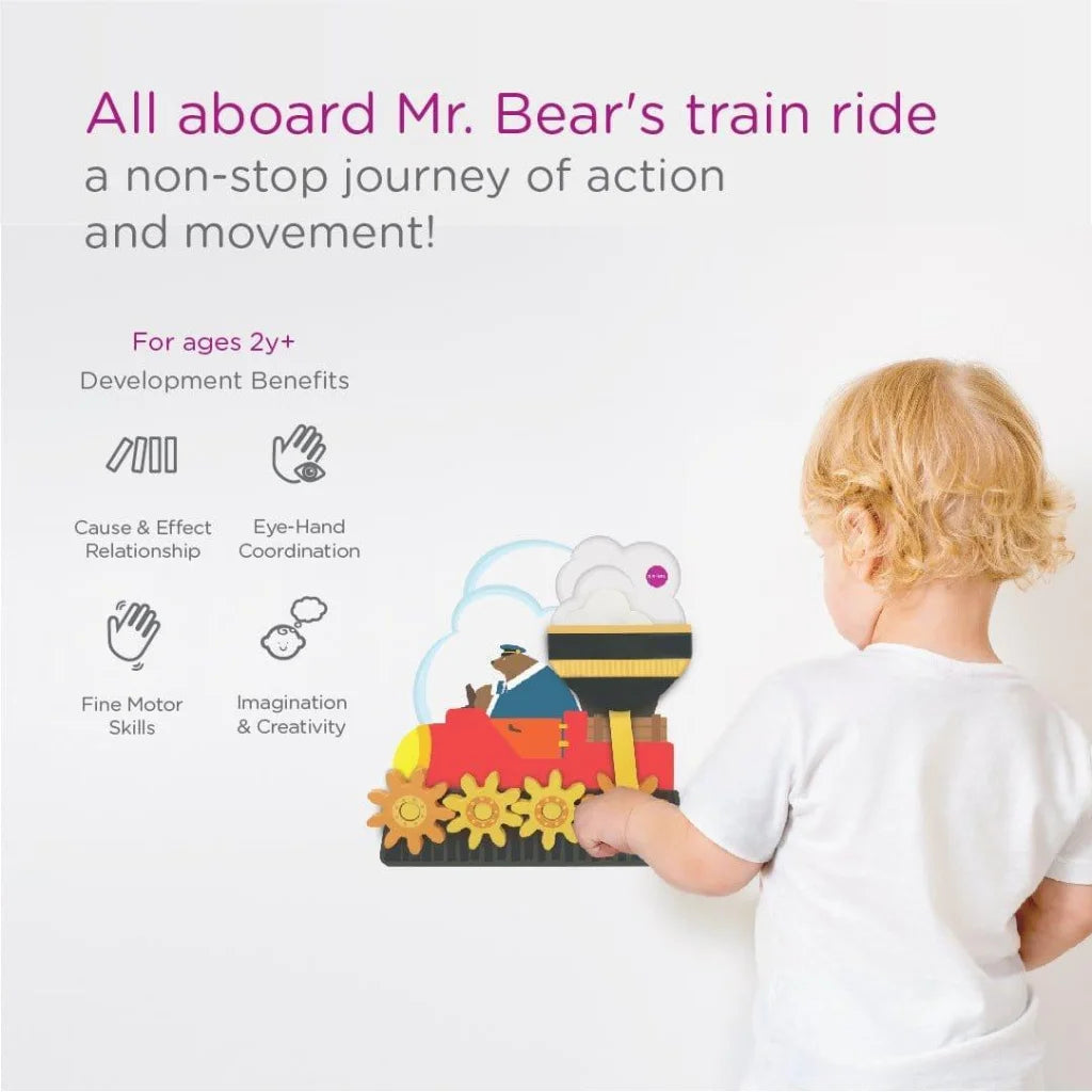 Oribel VertiPlay Wall Toy: Round & Round Goes Mr. Bear