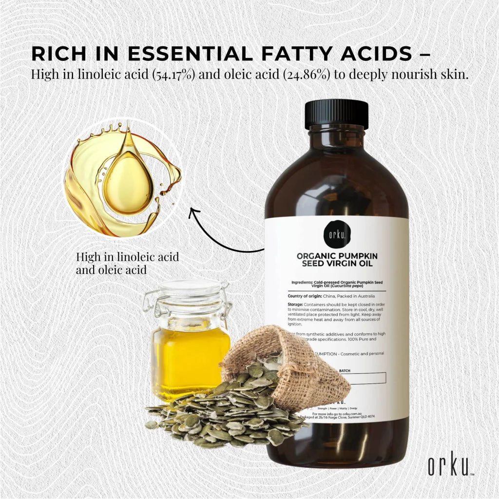 Orku 1L Organic Pumpkin Seed Oil – Virgin Cold Pressed