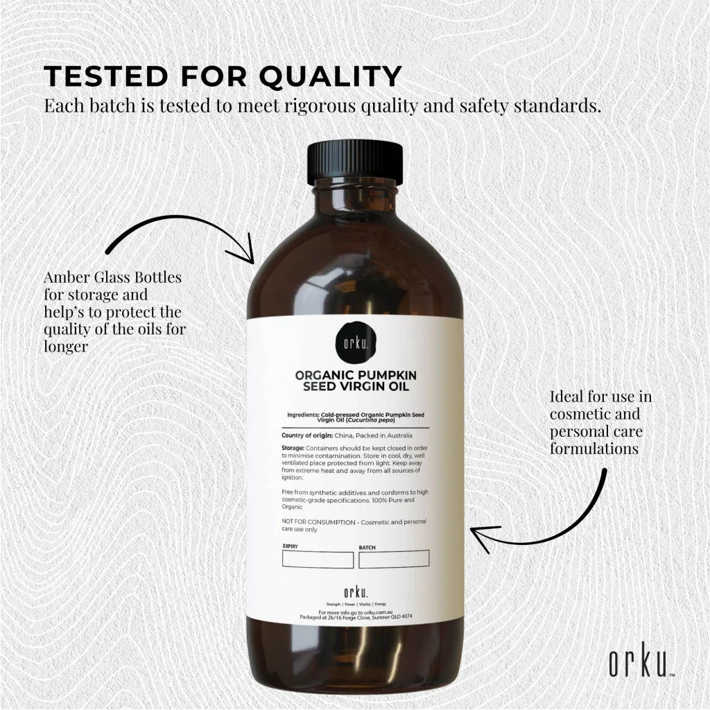 Orku 1L Organic Pumpkin Seed Oil – Virgin Cold Pressed
