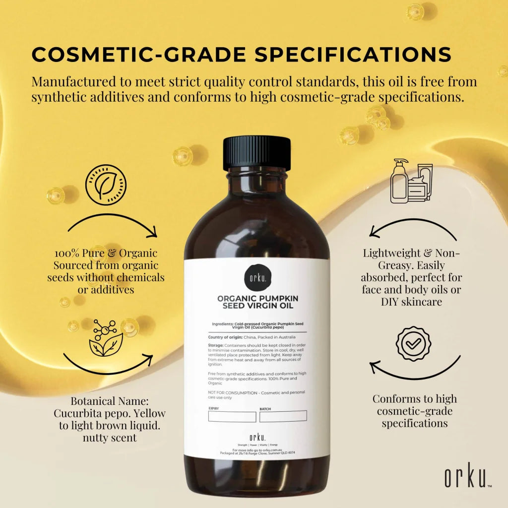 Orku 500ml Organic Pumpkin Seed Oil – Virgin Cold Pressed