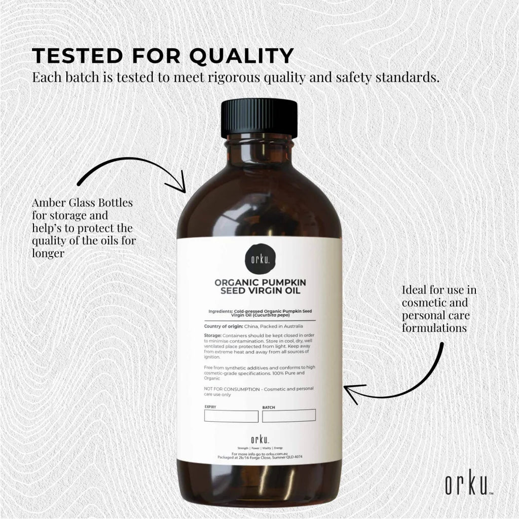 Orku 500ml Organic Pumpkin Seed Oil – Virgin Cold Pressed