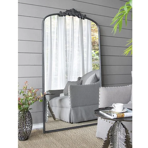ORNATE METALLIC FLOOR MIRROR - Home & Garden > Decor >