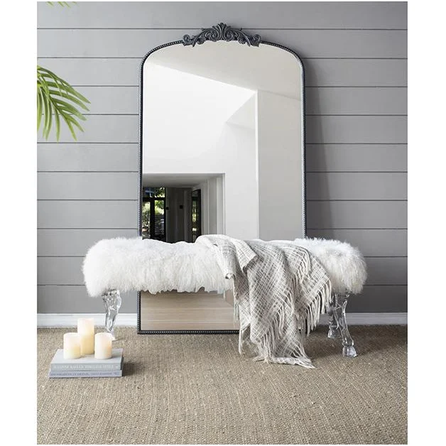 ORNATE METALLIC FLOOR MIRROR - Home & Garden > Decor >