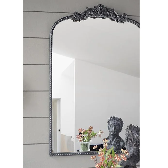 ORNATE METALLIC WALL MIRROR - Home & Garden > Decor >