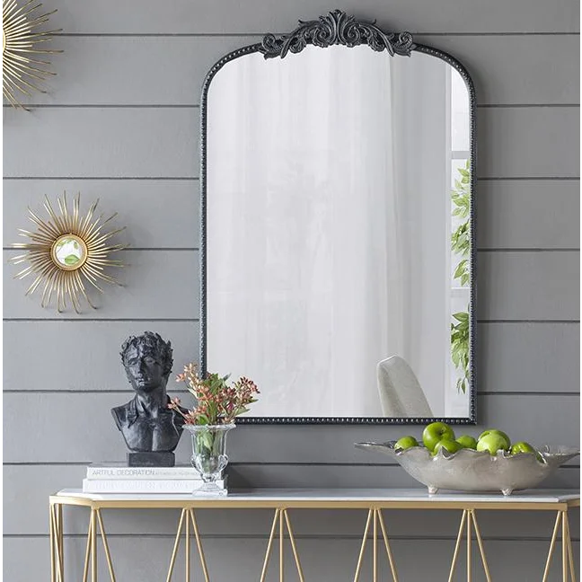 ORNATE METALLIC WALL MIRROR - Home & Garden > Decor >
