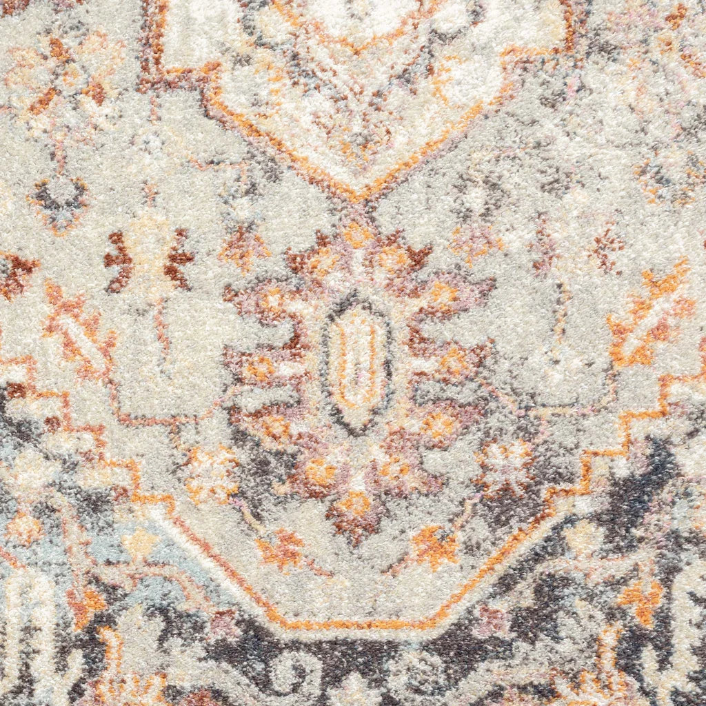 Ornate Persian Vintage Rug - Grey - 200x290 - Home & Garden