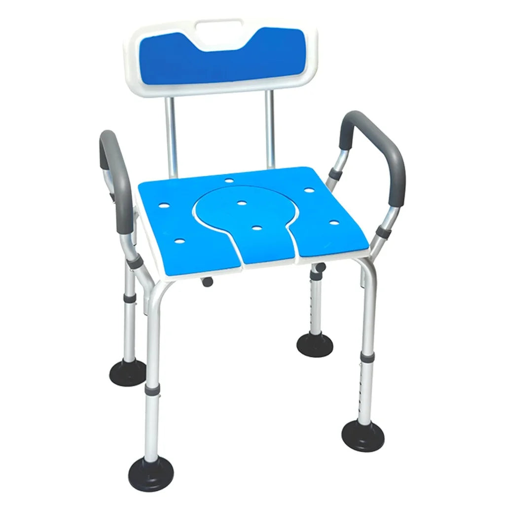 Orthonica Height-Adjustable Aluminium Commode Shower Chair