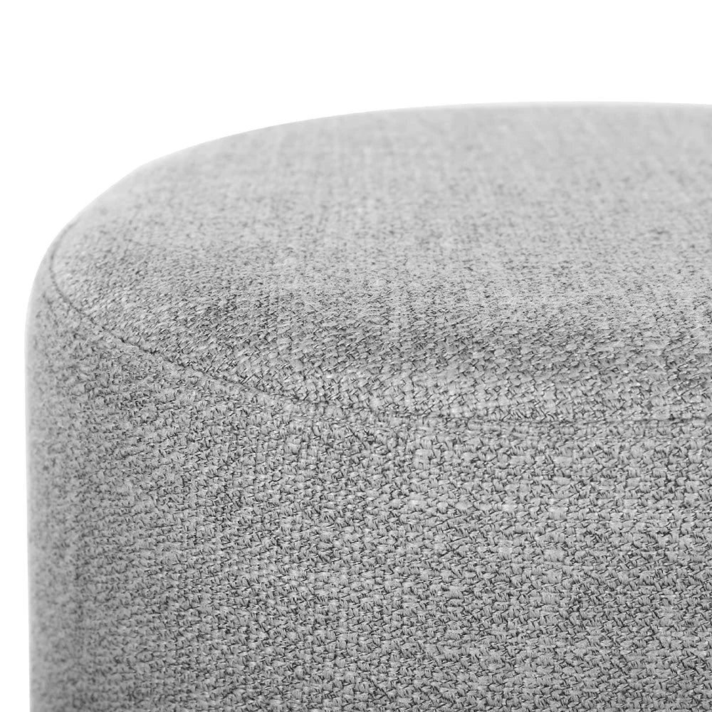 Ottoman Foot Stool Square Linen - Grey