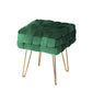 Ottoman Foot Stool Woven Velvet - Green - Furniture