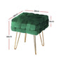 Ottoman Foot Stool Woven Velvet - Green - Furniture
