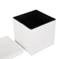 Ottoman Storage Foot Stool Square Teddy Fabric pink 102