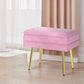 Ottoman Storage Foot Stool velvet pink furniture 621