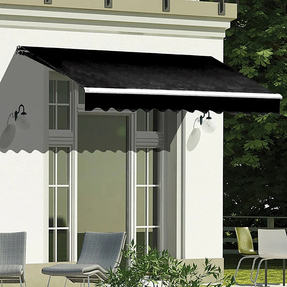 Outdoor Awning Folding Arm Retractable Sunshade Canopy 3.0m
