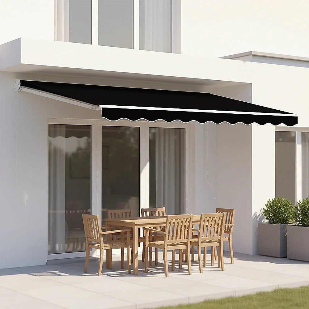 Outdoor Awning Folding Arm Retractable Sunshade Canopy 3.0m