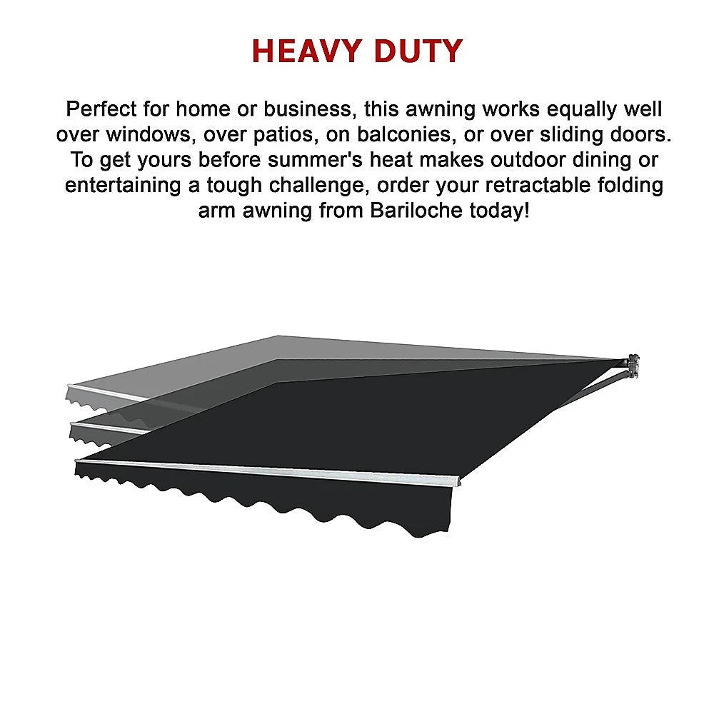 Outdoor Awning Folding Arm Retractable Sunshade Canopy 4.0m