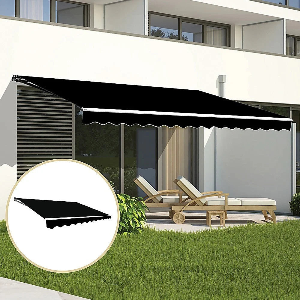 Outdoor Awning Folding Arm Retractable Sunshade Canopy 4.0m
