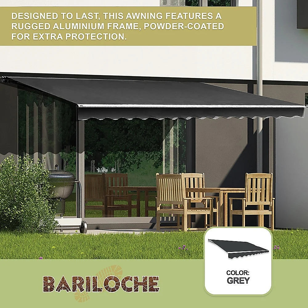 Outdoor Awning Folding Arm Retractable Sunshade Canopy 5.0m