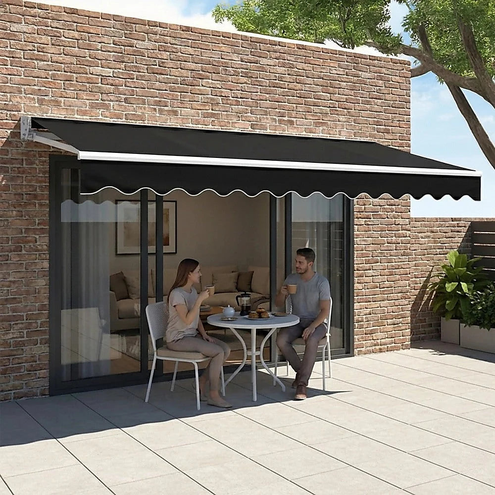 Outdoor Awning Motorised Folding Arm Retractable Sunshade